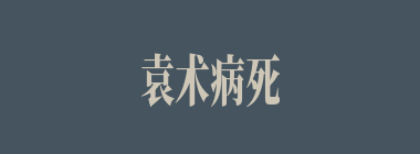 袁术病死于今何省？