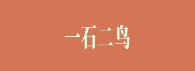 一石二鸟什么意思？一石二鸟怎么读？
