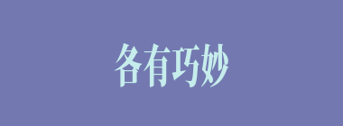 各有巧妙不同什么意思？各有巧妙不同怎么读？