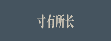 寸有所长什么意思？寸有所长怎么读？