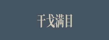 干戈满目什么意思？干戈满目怎么读？
