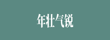 年壮气锐什么意思？年壮气锐怎么读？