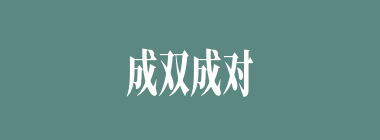 成双成对什么意思？成双成对怎么读？