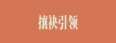 攘袂引领什么意思？攘袂引领怎么读？