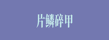 片鳞碎甲什么意思？片鳞碎甲怎么读？