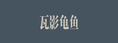 瓦影龟鱼什么意思？瓦影龟鱼怎么读？