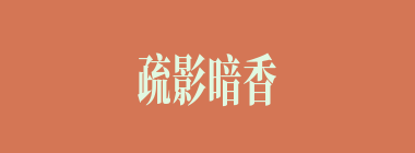 疏影暗香什么意思？疏影暗香怎么读？