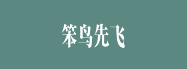 笨鸟先飞什么意思？笨鸟先飞怎么读？