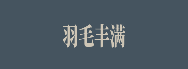 羽毛丰满什么意思？羽毛丰满怎么读？