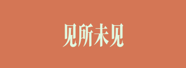 见所未见什么意思？见所未见怎么读？