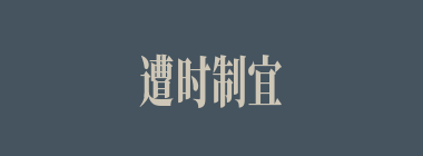 遭时制宜什么意思？遭时制宜怎么读？