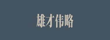 雄才伟略什么意思？雄才伟略怎么读？