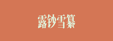 露钞雪纂什么意思？露钞雪纂怎么读？