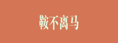 鞍不离马背，甲不离将什么意思？鞍不离马背，甲不离将怎么读？