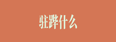驻跸什么意思？驻跸怎么读？